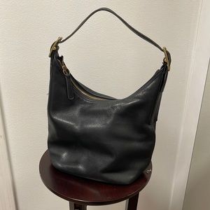 Coach black leather bucket bag 9823